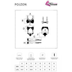 LIVCO CORSETTI FASHION - POJZON LC 90670 BH + STRUMPFGÜRTEL + STRÜMPFE + HÖSCHE SCHWARZ – Produktansicht 3