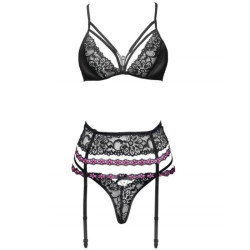 LIVCO CORSETTI FASHION - SNEHANA LC 90443 BH + STRUMPFGÜRTEL + HÖSCHE SCHWARZ – Produktansicht 3