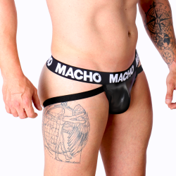 MACHO - MX25NC JOCK SCHWARZES LEDER – Produktansicht 2