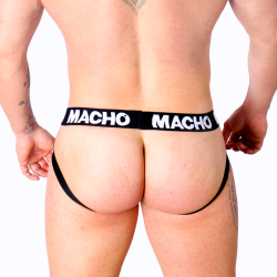 MACHO - MX25NC JOCK SCHWARZES LEDER – Produktansicht 4