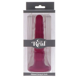 GET REAL - RIBBED DONG 12 CM ROT – Produktansicht 6