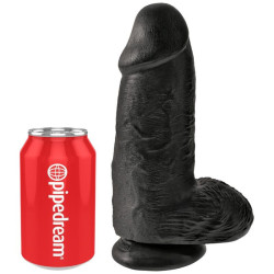 KING COCK - POLLIGER REALISTISCHER PENIS 23 CM SCHWARZ – Produktansicht 5