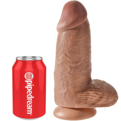KING COCK - POLLIGER REALISTISCHER PENIS 23 CM KARAMELL – Produktansicht 5