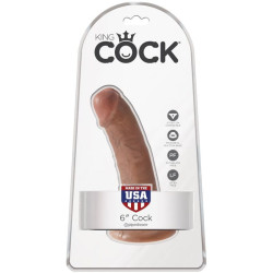 KING COCK - REALISTISCHER PENIS 15 CM KARAMELL – Produktansicht 6