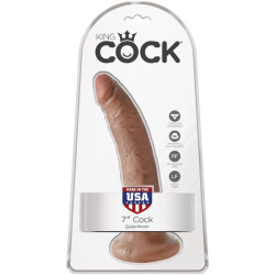KING COCK - REALISTISCHER PENIS 17.5 CM KARAMELL – Produktansicht 5