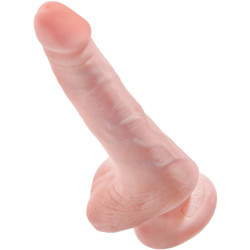 KING COCK - REALISTISCHER PENIS MIT EIER 13.5 CM LEICHT – Produktansicht 3