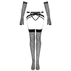 LIVCO CORSETTI FASHION - NEMALIA SET STRUMPFHALTER + STRÜMPFE + HANDSCHUHE SCHWARZ – Produktansicht 4