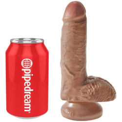 KING COCK - REALISTISCHER PENIS MIT KUGELN 13.2 CM KARAMELL – Produktansicht 5