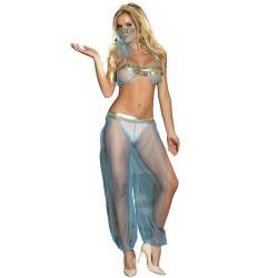 SUBBLIME - BLAUES DESSOUS-SET IM INDISCHEN STIL S/M – Produktansicht 2