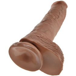 KING COCK - REALISTISCHER PENIS MIT KUGELN 19.8 CM KARAMELL – Produktansicht 4