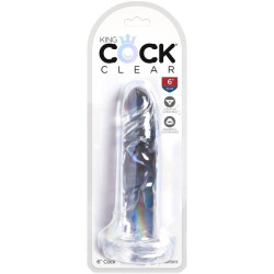 KING COCK - CLEAR REALISTISCHER PENIS 15.5 CM TRANSPARENT – Produktansicht 4