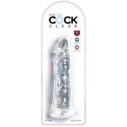 KING COCK - KLARER REALISTISCHER PENIS 19.7 CM TRANSPARENT – Produktansicht 4