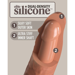 KING COCK - ELITE REALISTISCHER SILIKONDILDO 15.2 CM KARAMELL – Produktansicht 4