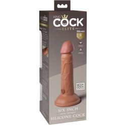 KING COCK - ELITE REALISTISCHER SILIKONDILDO 15.2 CM KARAMELL – Produktansicht 5