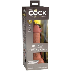 KING COCK - ELITE REALISTISCHER SILIKONDILDO 15.2 CM KARAMELL – Produktansicht 6
