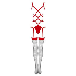 LIVCO CORSETTI FASHION - THIARA LC 20213 SET BODY + STRÜMPFE ROT – Produktansicht 6