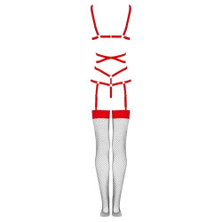 LIVCO CORSETTI FASHION - THIARA LC 20213 SET BODY + STRÜMPFE ROT – Produktansicht 7