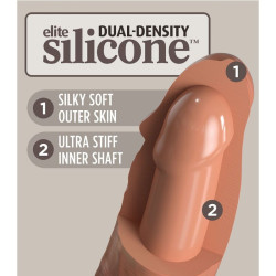 KING COCK - ELITE REALISTISCHER SILIKONDILDO 17.8 CM KARAMELL – Produktansicht 4