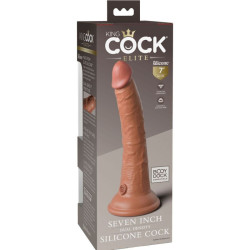 KING COCK - ELITE REALISTISCHER SILIKONDILDO 17.8 CM KARAMELL – Produktansicht 5