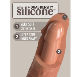 KING COCK - ELITE REALISTISCHER SILIKONDILDO 20.3 CM KARAMELL – Produktansicht 4