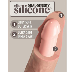 KING COCK - ELITE REALISTISCHER DILDO MIT VIBRATION UND SILIKON 15.2 CM – Produktansicht 3