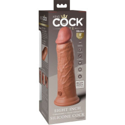 KING COCK - ELITE REALISTISCHER DILDO MIT VIBRATION UND SILIKON 20.3 CM KARAMELL – Produktansicht 6
