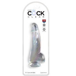 KING COCK - CLEAR DILDO MIT HODEN 15.2 CM TRANSPARENT – Produktansicht 2
