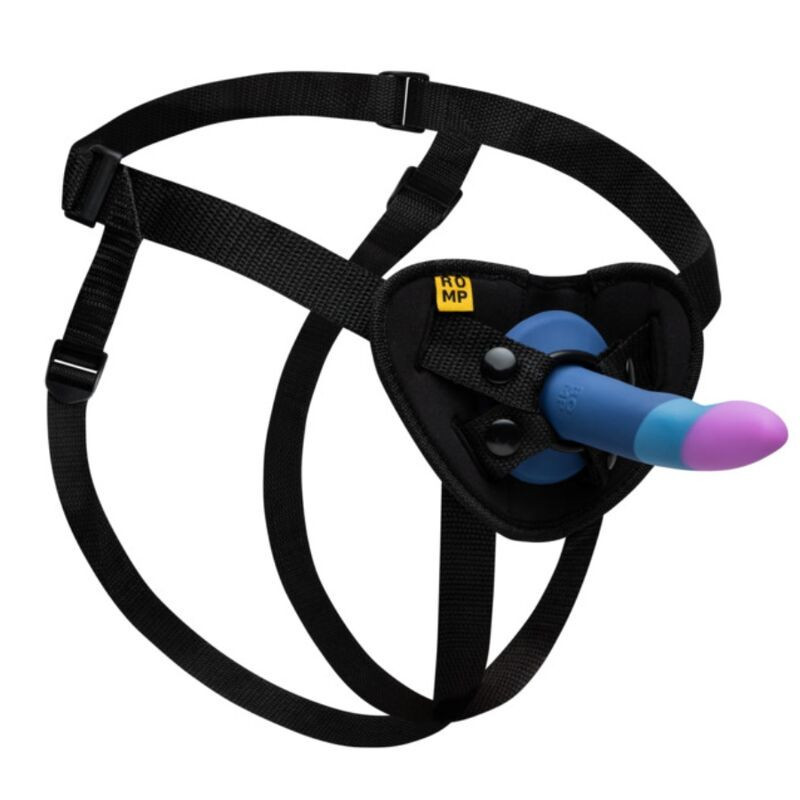 ROMP - PICCOLO SILIKONDILDO MIT DREIFARBIGEM SAUGAUFFANG 14 CM – D-245886
