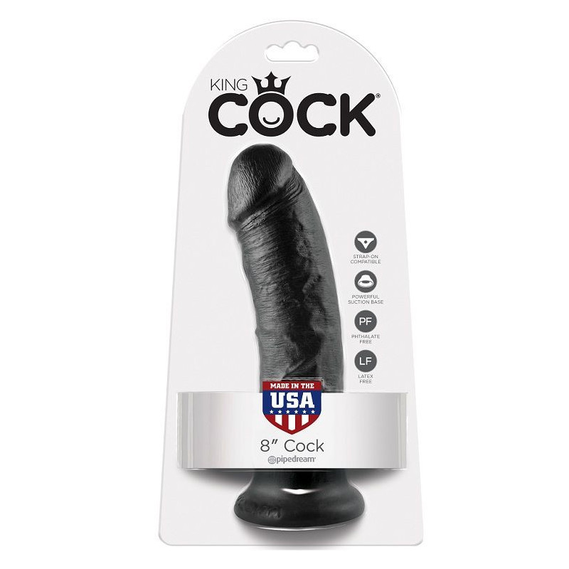 KING COCK - 8 DILDO SCHWARZ 20.3 CM