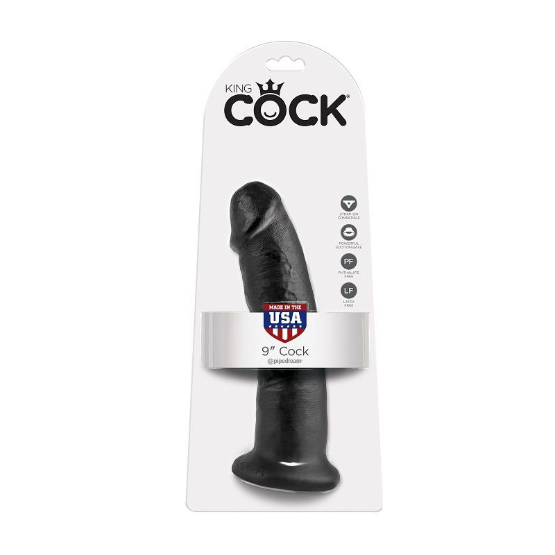 KING COCK - 9 DILDO SCHWARZ 22.9 CM