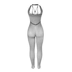 SUBBLIME - 951788 LANGER NETZ-BODYSTOCKING MIT RIEMEN AUF BRUST UND RÜCKEN SCHWARZ EINE GRÖSSE – Produktansicht 4