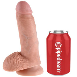 KING COCK - 7 DILDO FLEISCH MIT EIER 17.8 CM – Produktansicht 3