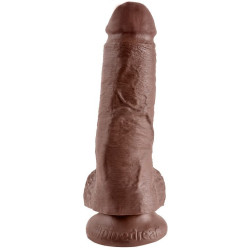KING COCK - 8" PENE REALÍSTICO MARRÓN 20.3 CM – Produktansicht 2