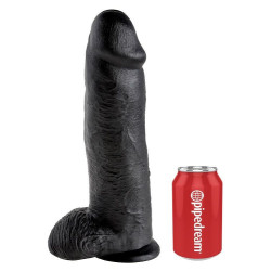 KING COCK - DILDO SCHWARZ MIT EIER 30.48 CM – Produktansicht 4