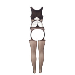 SUBBLIME - 951900 NETZ-BODYSTOCKING OHNE SCHRITT MIT CUPS UND OFFENEN SCHULTERN SCHWARZ EINE GRÖSSE – Produktansicht 4