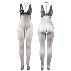SUBBLIME - 951993 SCHWARZ TRANSPARENTER NETZ-BODYSTOCKING MIT SCHRITTFREIEM UNTERTEIL EINE GRÖSSE – Produktansicht 3