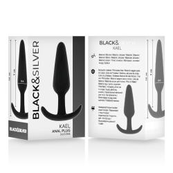BLACK&SILVER - KAEL SILIKON ANALPLUG MIT MITTLEREM GRIFF – Produktansicht 5