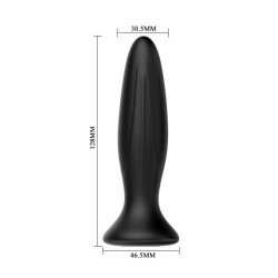 MR PLAY - WIEDERAUFLADBARER SCHWARZER VIBRATOR ANALSPLUG – Produktansicht 4