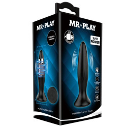 MR PLAY - WIEDERAUFLADBARER SCHWARZER VIBRATOR ANALSPLUG – Produktansicht 7