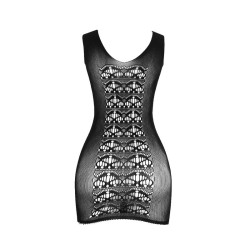 SUBBLIME - 952167 KURZER ELASTISCHER NETZ-KLEID SCHWARZ EINE GRÖSSE – Produktansicht 6