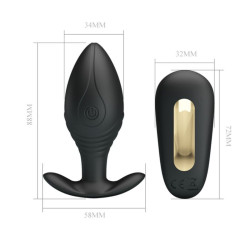 PRETTY LOVE - REGINA ANAL PLUG WIEDERAUFLADBARER VIBRATOR SCHWARZ – Produktansicht 8