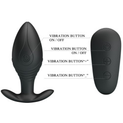 PRETTY LOVE - REGINA ANAL PLUG WIEDERAUFLADBARER VIBRATOR SCHWARZ – Produktansicht 9