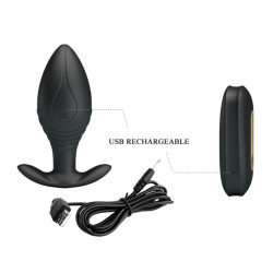 PRETTY LOVE - REGINA ANAL PLUG WIEDERAUFLADBARER VIBRATOR SCHWARZ – Produktansicht 10