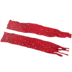 SUBBLIME - 952181 NETZ-BODYSTOCKING MIT HANDSCHUHEN UND DIAMANTEN ROT EINE GRÖSSE – Produktansicht 5