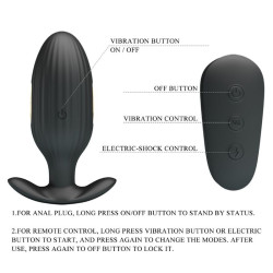 PRETTY LOVE - KELLY PLUG ANAL WIEDERAUFLADBARER VIBRATOR SCHWARZ – Produktansicht 9