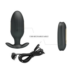 PRETTY LOVE - KELLY PLUG ANAL WIEDERAUFLADBARER VIBRATOR SCHWARZ – Produktansicht 10