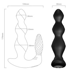 ARMONY - MANFUN VIBRATOR & STIMULATOR ANAL PLUG FERNBEDIENUNG SCHWARZ – Produktansicht 4