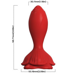 ARMONY - ROSA VIBRATOR & ANALPLUG KLEINE FERNBEDIENUNG ROT – Produktansicht 2