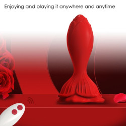 ARMONY - ROSA VIBRATOR & ANALPLUG KLEINE FERNBEDIENUNG ROT – Produktansicht 4