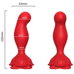 ARMONY - ROSA VIBRATOR & ANALPLUG FERNBEDIENUNG ROT – Produktansicht 2